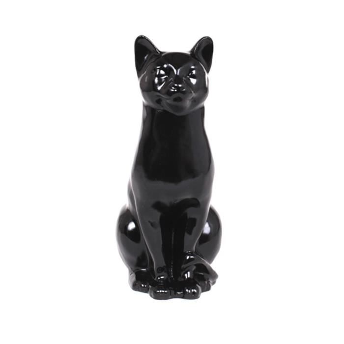 Statue En R sine CHAT Noir 40 Cm Achat Vente Statue Statuette 
