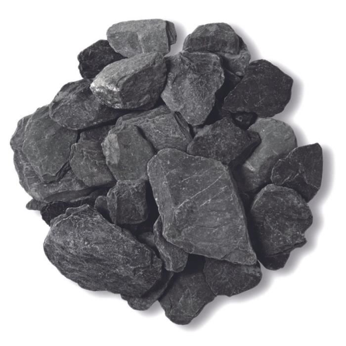 Ardoise pilée noire 30/60 mm (Filet de 25 kg) - - Jardinex - Cdiscount ...