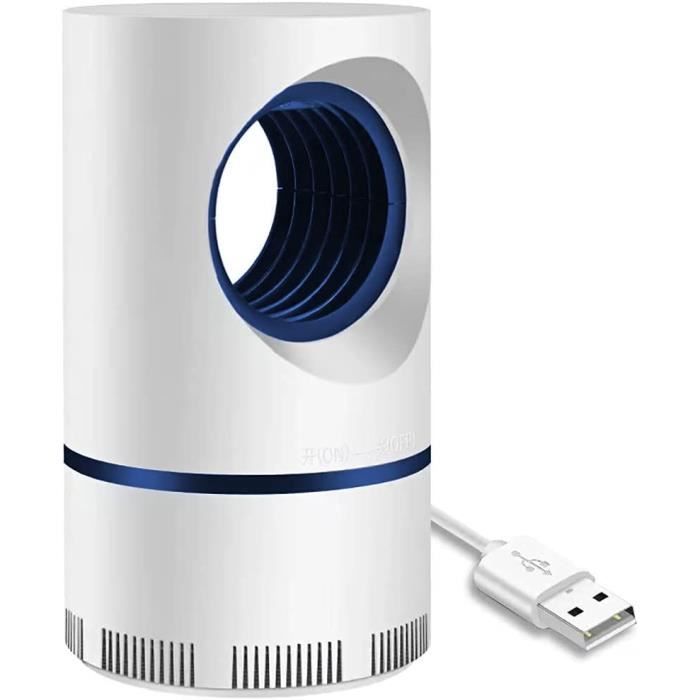 Lampe Anti-Moustique USB Rechargeable - Destructeur Insecte LED - Piège à Souffle Humain - Non Toxique