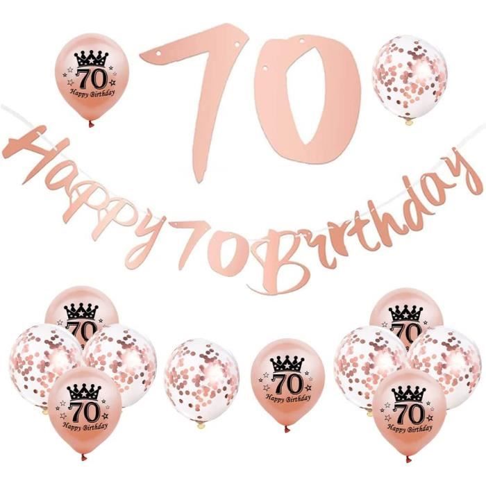 Kit Décoration Anniversaire Blanc Or – Bannière, Ballons, Pompons, Confettis, Élégant Et Festif Pour Tout Âge !
