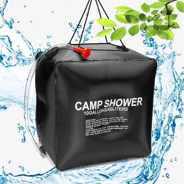 avec Tuyau Amovible et Interrupteur Marche/arrêt Sac de Douche Solaire de Douche de Camping 10 gallons / 40L Douche de Jardin Solaire Portable pour Nager en Plein air Voyage randonnée avec Tuyau Amovible et Interrupteur Marche/arrêt Sac de Douche Solaire de Douche de Camping 10 gallons / 40L Douche de Jardin Solaire Portable pour Nager en Plein air Voyage randonnée