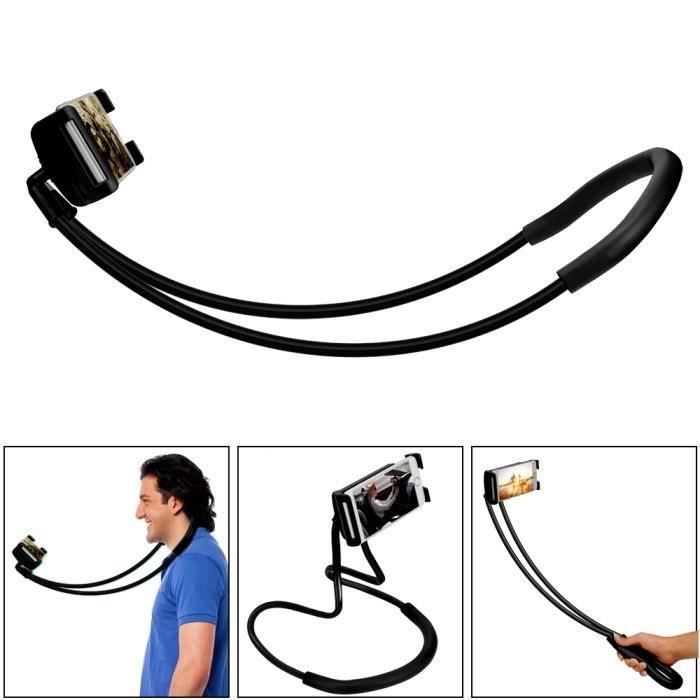 LYTIVAGEN Support Telephone Cou Portable Universel Support de Téléphone Portable 360° Rotatif Flexible Long Bras Support Mobile Cou Paresseux Stand pour Vélo Lit Bureau iPhone 4-9.5inches(Blanc