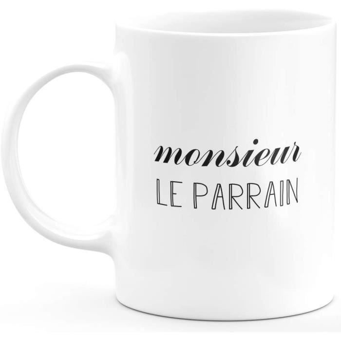 Mug Monsieur Le Parrain Cadeau Homme Pour Parrain Humour Drole Ideal Pour Anniversaire Ceramique Blanc 561 Cdiscount Puericulture Eveil Bebe