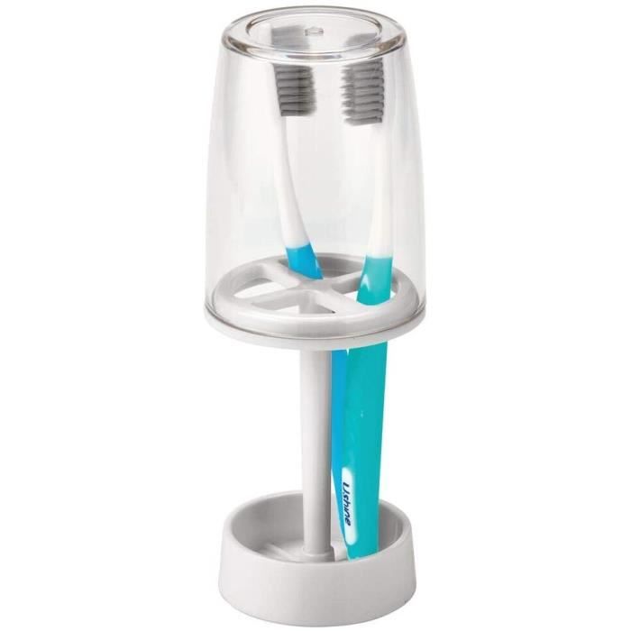 Bremermann Gobelet En Verre Porte-Brosse à Dents Violet/Bleu - Design Rétro Élégant Et Pratique