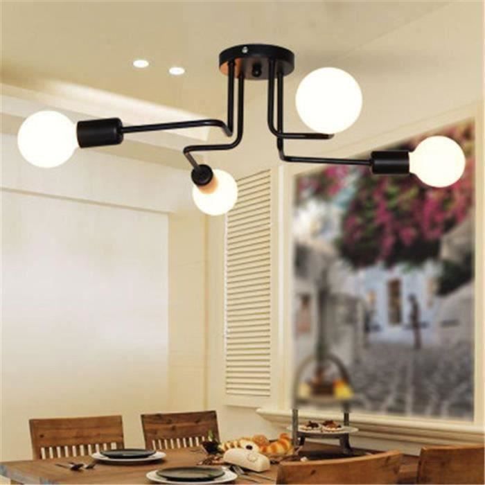 Ss 33 Plafonnier Lustre Vintage Led Lampe Industrielle Cuisine Salon Moderne Plafonnier Noir 4heads Achat Vente Ss 33 Plafonnier Lustre Vintag Cdiscount