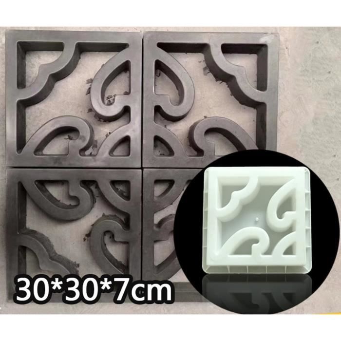 Carrelage,Moule de brique Antique en ciment 30x30x7cm,carré,mur de jardin,fabrication de briques,sculpture 3D,béton antidérapant -A