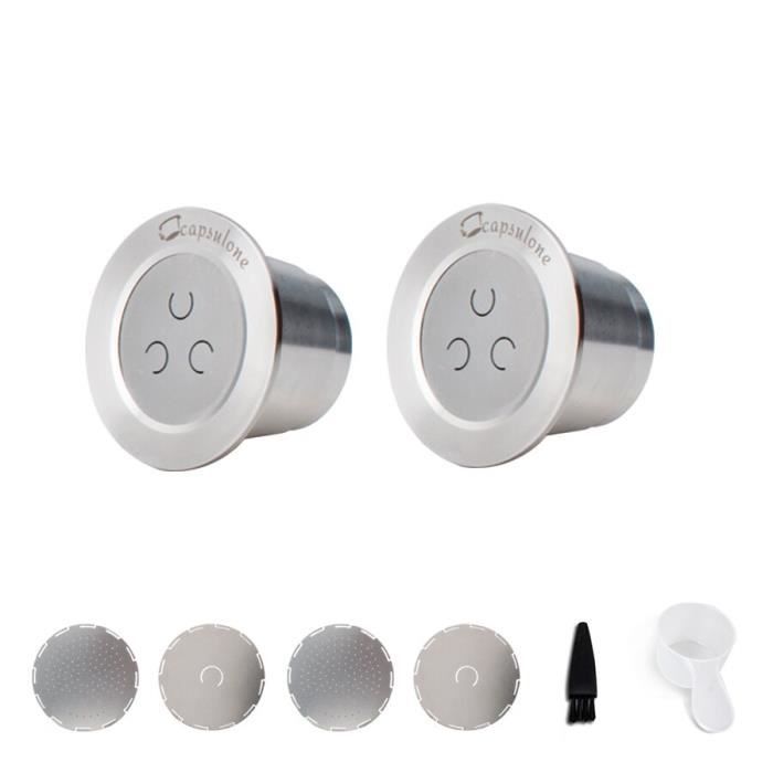 2 Capsules De Café Réutilisables En Inox Pour Nespresso + 5 Joints Silicone - Économique, écologique, Sans Plastique, Goût Préservé - 6