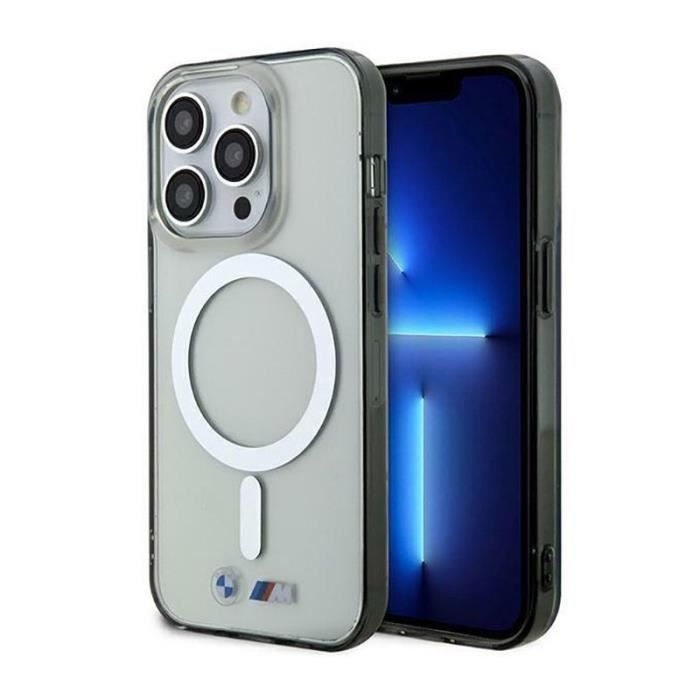 BMW Silver Ring — Coque MagSafe transparente pour iPhone 14 Pro Max