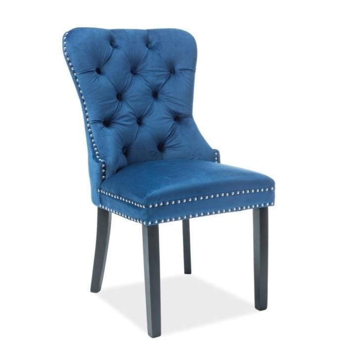 chaise de salle à manger design 51 x 46 x 98 cm - bleu marine