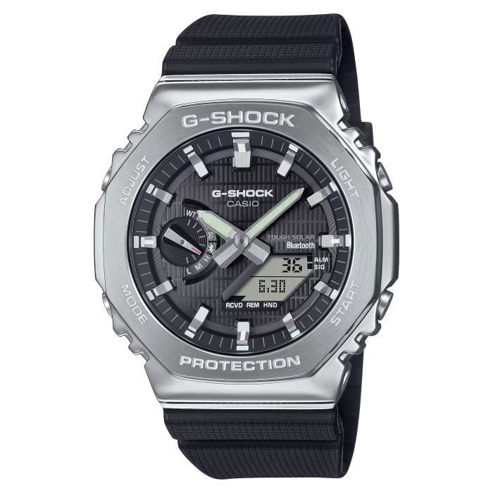 Montre Casio - Hommes - GBM-2100-1AER - Etanche 20 Atm - Double affichage - Bracelet en Plastique Noir