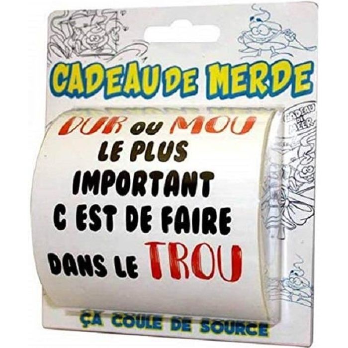 Lot De 2 Rouleaux Papier Toilette Humoristique Cadeau de Merde - Cdiscount  Maison