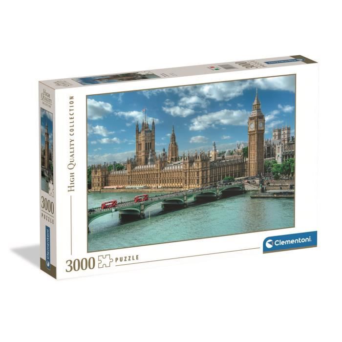 Puzzle 3000 pièces : Les Chambres du Parlement Clementoni Puzzles