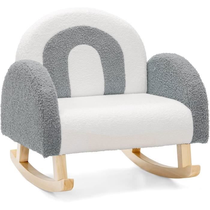 COSTWAY Canapé Enfant à Bascule en Peluche Fauteuil Charge 50kg Jolis Cadeaux pour Garçon Fille de 3-5 ans Gris COSTWAY Canapé Enfant à Bascule en Peluche Fauteuil Charge 50kg Jolis Cadeaux pour Garçon Fille de 3-5 ans Gris