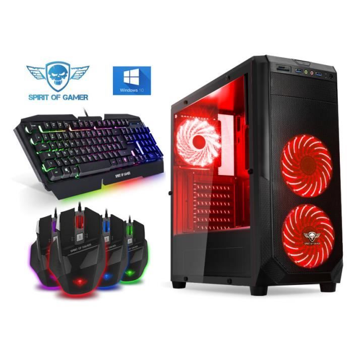 Ordinateur Pc Gamer Rogue Red AMD A8 9600 - GeForce GT1030 2Go ...
