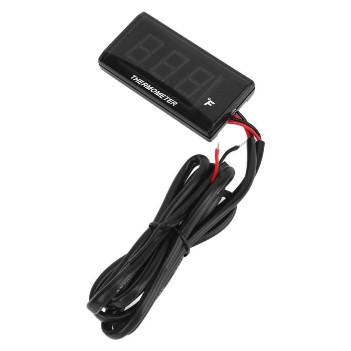 Compteur Température Eau Moto Asudaro - Thermomètre Numérique LCD - Alarme 120°C - Pour Scooter, Moto