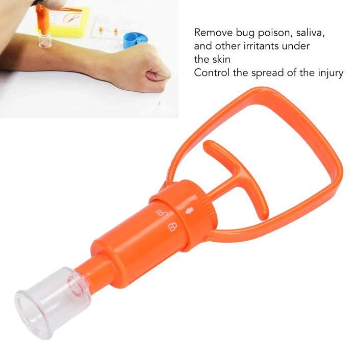 Pompe D'extraction De Venin D'urgence - Pour Piqûres D'abeille, Guêpes - Kit De Secours Orange, Portatif