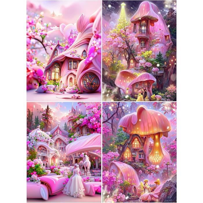 Set 4 Quadri Diamond Painting Paesaggi | 40x50 Cm, Motivi Spiaggia E Grecia | Con Pietre E Attrezzi - Foto 9