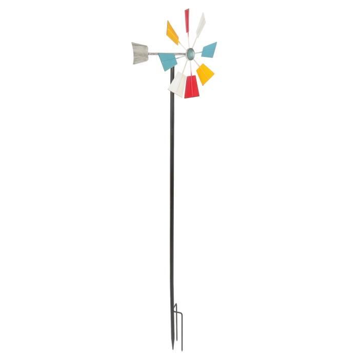 3 Moulins à Vent Montgolfière - Déco Jardin Extérieur Colorée
