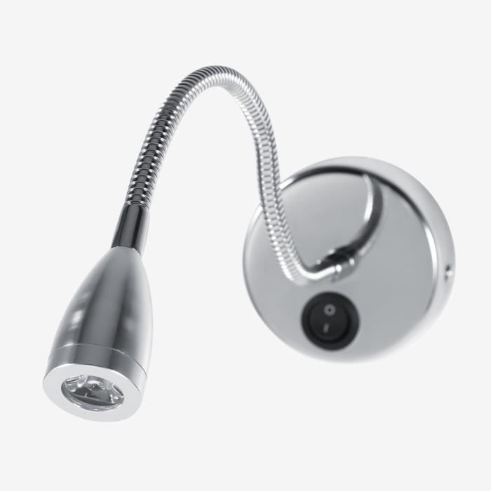 Lampe De Chevet Murale LED 3W Col De Cygne - 3 Températures De Couleur, Design Minimaliste (Blanc Chaud/Neutre/Froid)