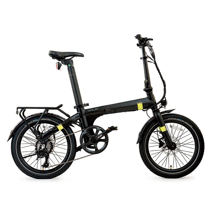 Vélo Électrique Pliable Eolo Black lime - Autonomie 70 km - Vitesse 25 km-h - Batterie 10Ah - Vélo Électrique Pliant Urbain
