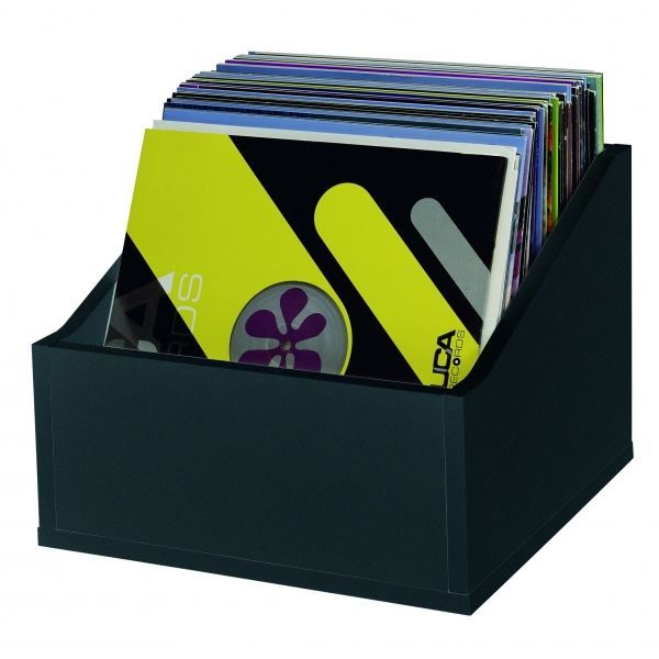 meuble range cd - glorious dj - record box advanced 110 - bois mdf stratifié - noir - contemporain - design