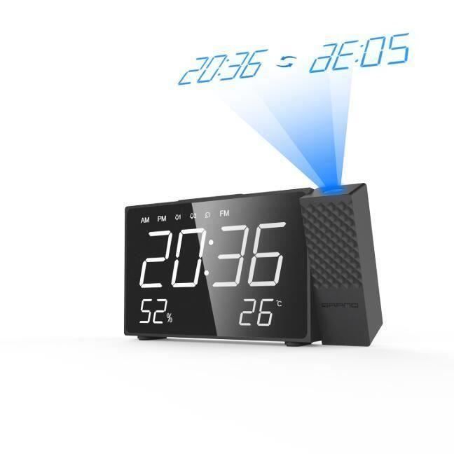Réveil à Projection Numérique LED, Réveil électronique Avec Projection