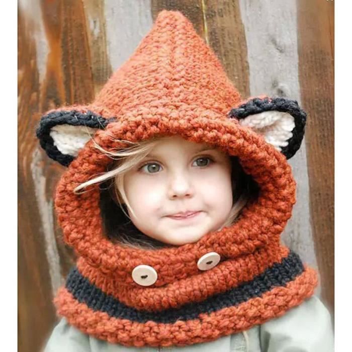 Hicollie Enfant Bebe Fille Garcon Bonnet Chapeau Crochet Tricot Chaud Echarpe Cadeau Neuf Cdiscount
