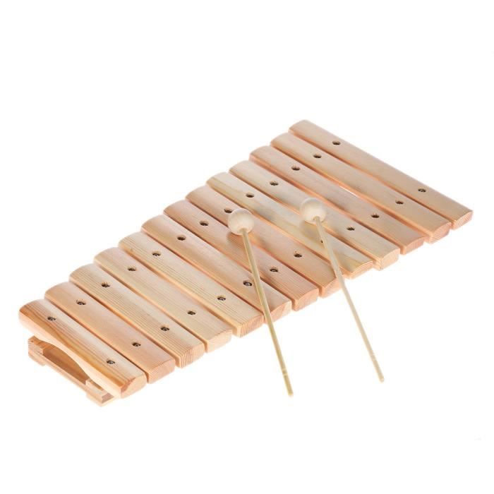 XLKJ Xylophone En Bois Pour Enfants – Piano à Percussion Métallique 8 Couleurs – Jouet Musical éducatif Dès 3 Ans