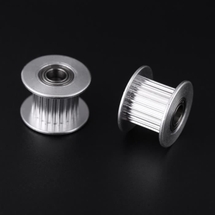 Cikonielf poulie de courroie Poulie d'entraînement de distribution en aluminium 5Pcs GT2 pour Cikonielf poulie de courroie Poulie d'entraînement de distribution en aluminium 5Pcs GT2 pour