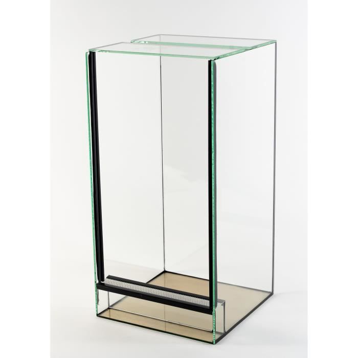 Terrarium en verre 25x25x50cm avec disque tombant - Cdiscount Animalerie