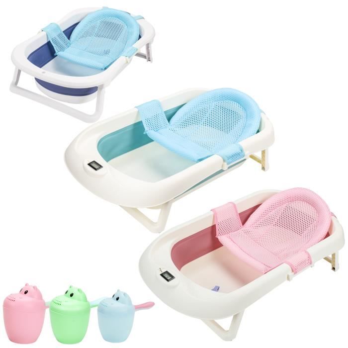 Baignoire Pliable Portable Pour Bébé - 75x70x25 Cm Déplié, Avec Jouets, Idéale Salle De Bain, Voyage Et Animaux - 3