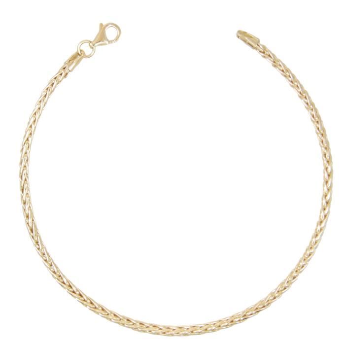 Bracelet - LATELIER DAZUR - Maille Palmier - Or 9 Carats - 18cm - Doré