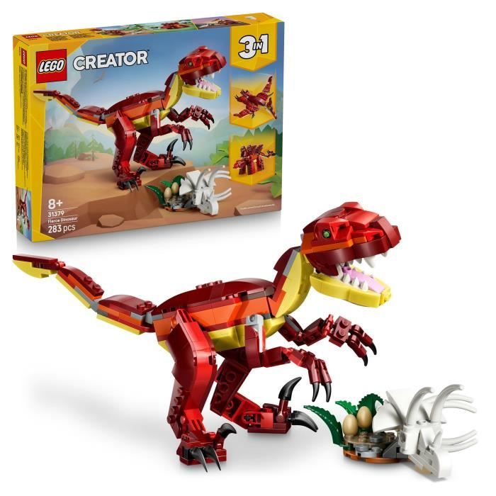 LEGO Creator 3-en-1 31379 Le Dinosaure Féroce - Jeu de Construction dès 8 ans - Cadeau