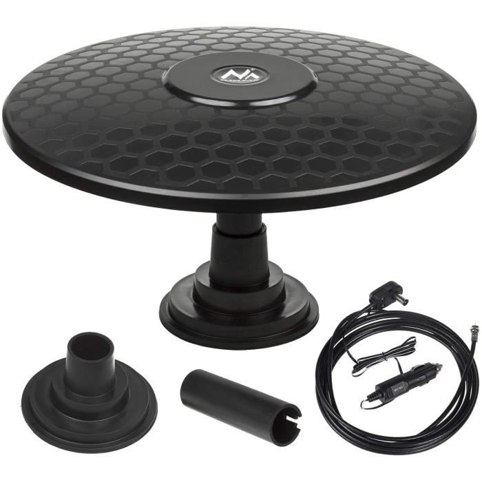 Maclean MCTV-963 Antenne Intérieure TV DVB-T Radio FM Amplifiée - Gain Réglable 45dB