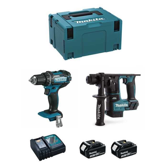 Kit MAKITA DDF482 Visseuse DHR171 Perforateur 2 batteries 3 0 Ah chargeur DC18RC coffret MAKPAC 3