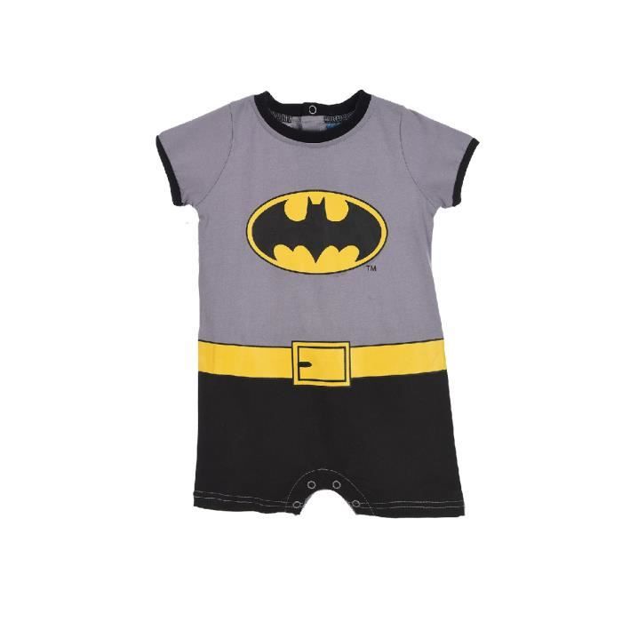 Barboteuse Super Heros Batman Combinaison Bebe Garcon Body Noir Cdiscount Pret A Porter