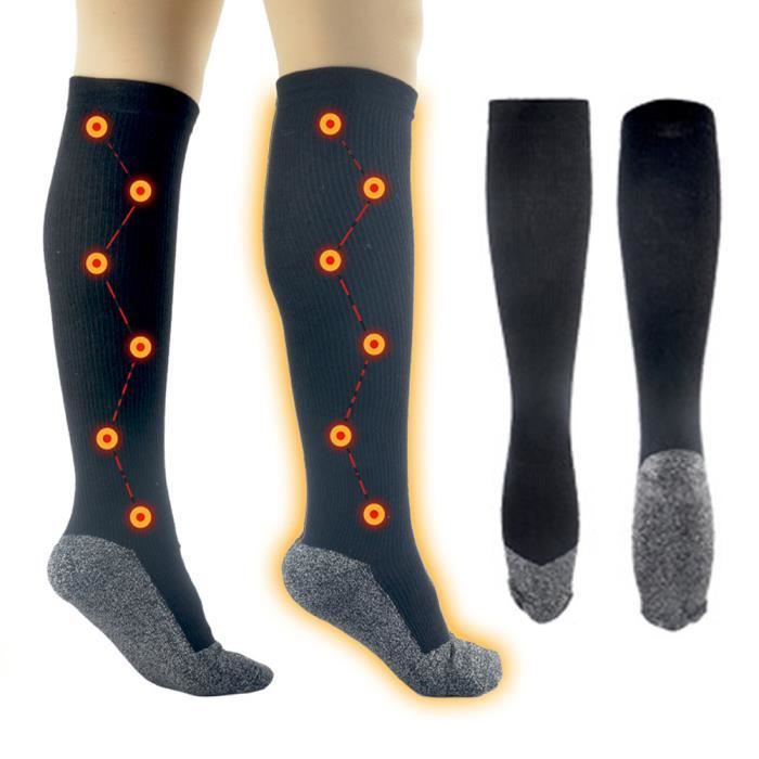 Chaussettes chauffantes isolées thermiquement VGEBY Ski Noir — free download