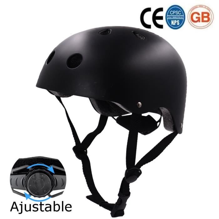 S-L) Casque VéLo Enfant Réglable - LEOCLOTHO - Noir - EPS haute densité -  Intérieur démontable et lavable - Cdiscount Sport