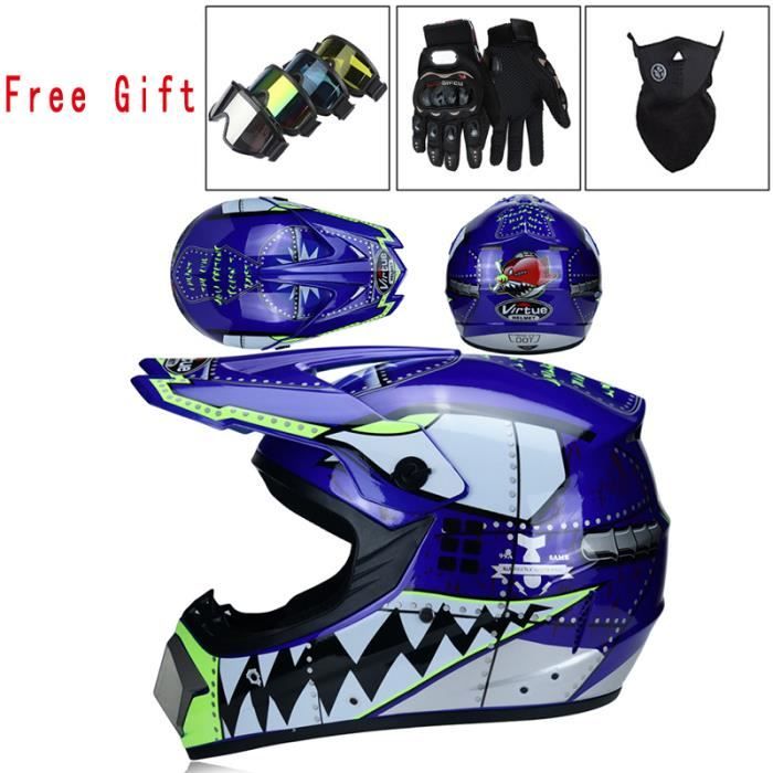 Casque Motocross Intégral Certifié DOT - Tailles S à XL, ABS, Avec Lunette, Pour VTT, Enduro, Jeunes Et Adultes - 5