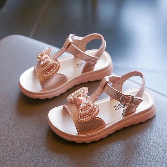 Bébé Enfants Bébé Filles Perle Cristal Papillon Simple Princesse Chaussures  Sandales Or Or - Cdiscount Chaussures