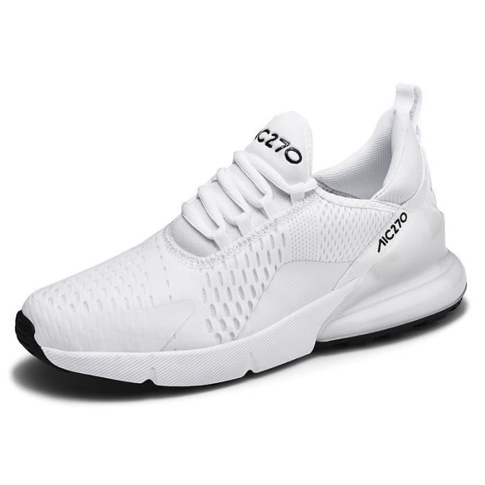 INSFITY Baskets Mode Respirante Homme-Femme INSFITY - Blanc - Lacets - Semelle MD - Confortable