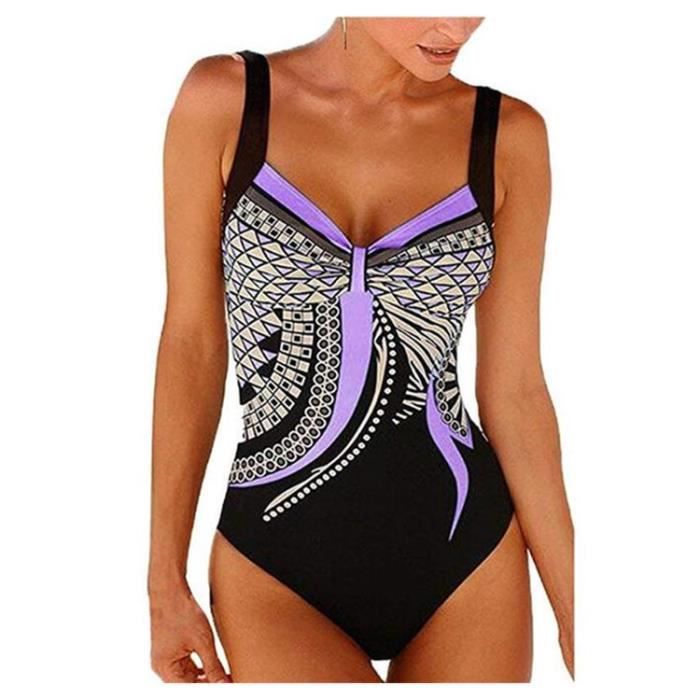Top De Bikini Aerie Rembourré - Taille 32B - Motif Floral Violet/multicolore - Très Bon état
