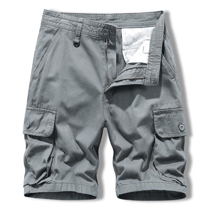 Short Cargo Homme George - Taille GR32-50, Vert, Coton, Grandes Poches - Neuf Avec étiquettes