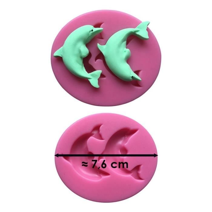 Moule Silicone 3d Dauphins Pour Pate A Sucre Cake Design Decoration Gateau Cdiscount Maison