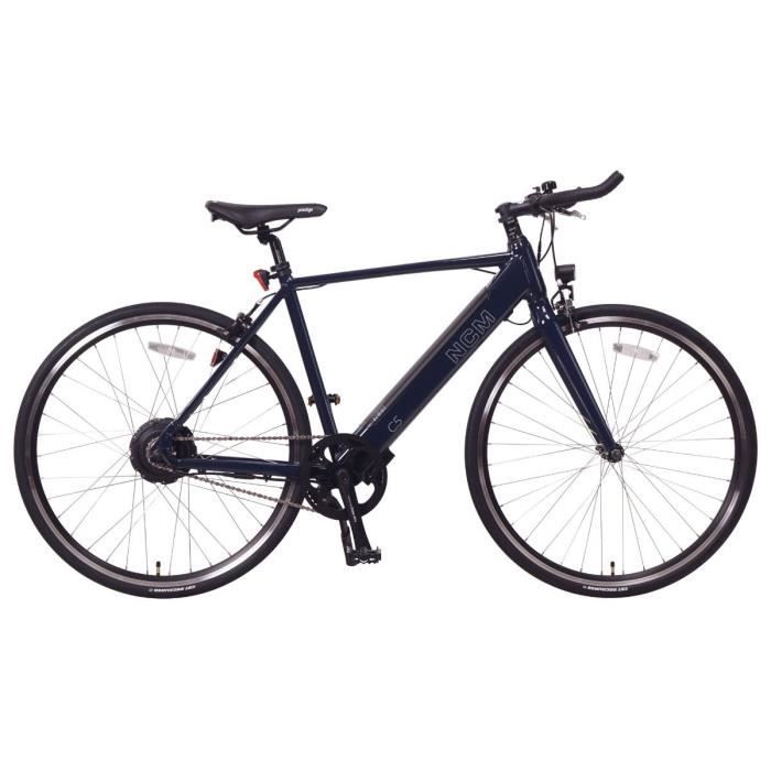 Vélo électrique Urbain NCM C5, Taille M, Batterie 36V 12Ah 432Wh, Single-speed, Argent