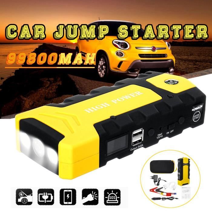 Dinglong Alimentation durgence de Secours Automobile 89800 mAh 12V LCD 4 USB Voiture Star Starter Pack Booster Chargeur Batterie Banque de Puissance