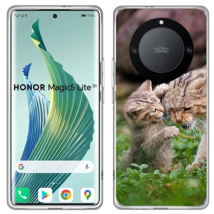 Coque étui à Rabat Miroir Pour Honor 400 Lite - Protection Complète Avec Support Intégré - Cuir PU + PC - 2