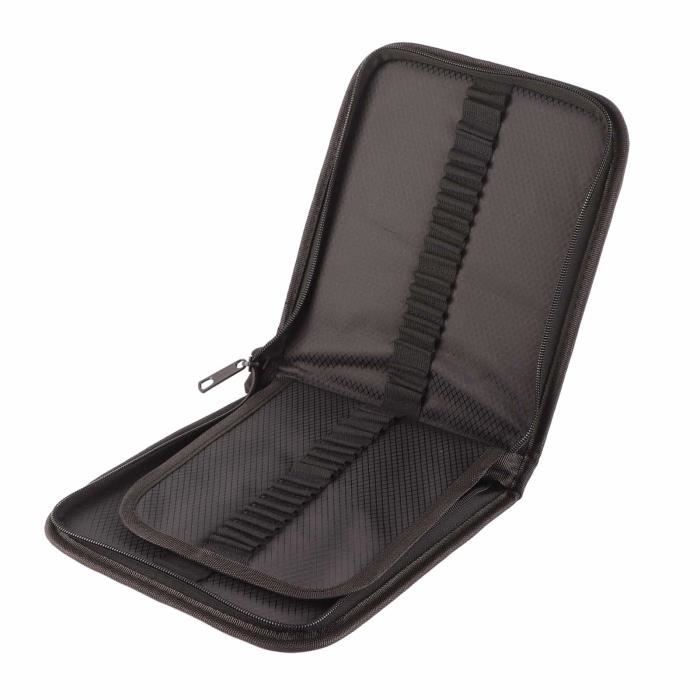 Tolenre Trousse à Crayons Avec 72 Emplacements - Grande Capacité - Portable - Amovible - Rangement Pour Crayons - Pour Filles, Garçons, Adultes, Noir