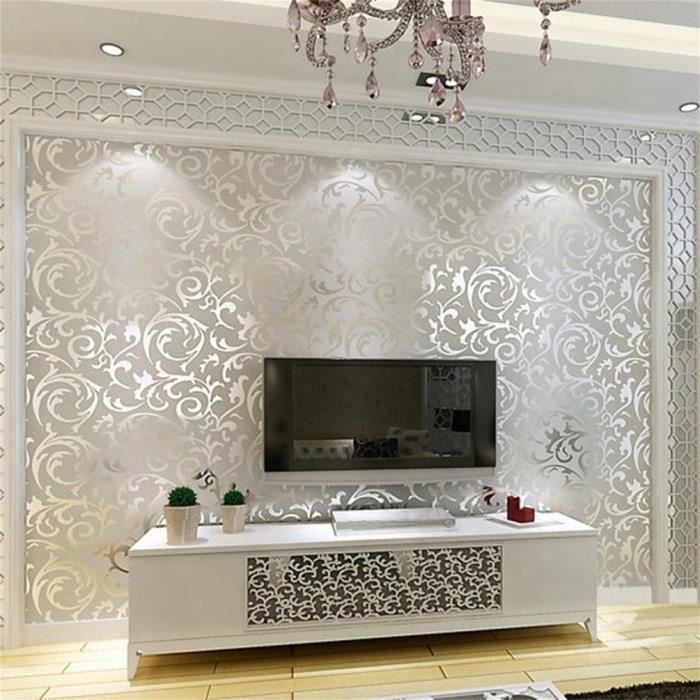 Télécharger gratuitement Images Luxe Non Tisse Damasse Texture Relief Papier Peint Moderne Home dernière salutations