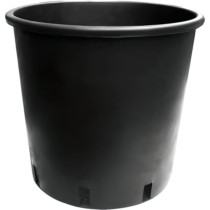 Pot rond noir 15L 25x28.5 cm